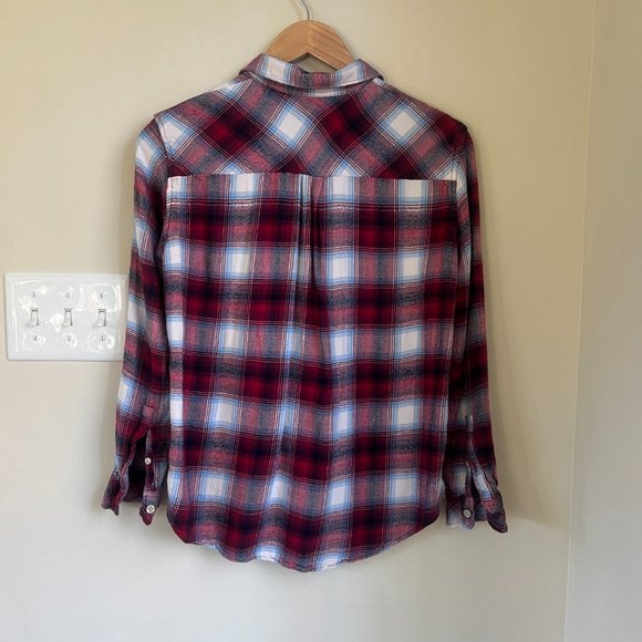 Gap + Pendleton Soft Flannel Long Sleeve Button Down Shirt, Red Plaid, Size S - Picture 3 of 9